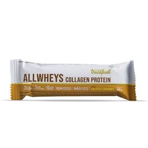 CX. de BARRAS ALLWHEYS COLLAGEN  PROTEIN - SALTED CARAMEL - 12 unidades